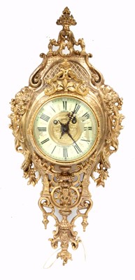 Lot 774 - A LATE 19th CENTURY FRENCH ORMOLU CARTEL CLOCK...