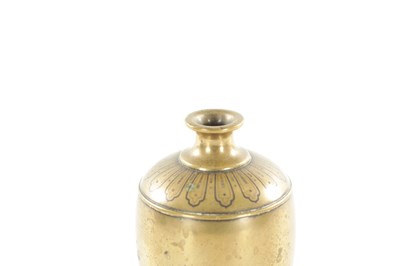 Lot 194 - A FINE JAPANESE BRONZE AND MIXED METAL CABINET VASE