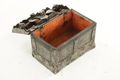 Lot 1353 - AN 18TH CENTURY IRONWORK CASKET