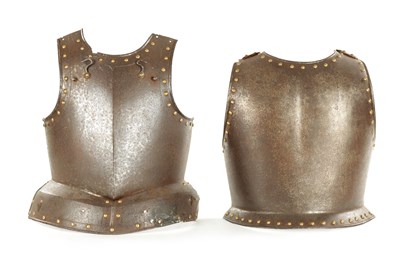 Lot 622 - A 17TH CENTURY TWO PIECE PIKEMAN’S BREAST AND BACK PLATE BODY ARMOUR