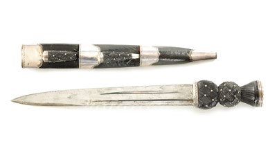 Lot 626 - A LATE 19TH CENTURY LARGE SCOTTISH DIRK