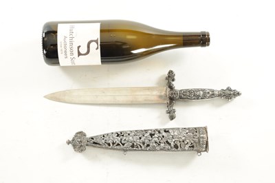 Lot 628 - A STEEL HOLBEIN STYLE DAGGER