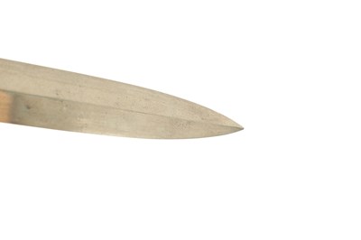 Lot 628 - A STEEL HOLBEIN STYLE DAGGER