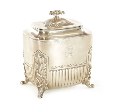 Lot 526 - A LATE 19TH CENTURY VICTORIAN SILVER TEA CADDY