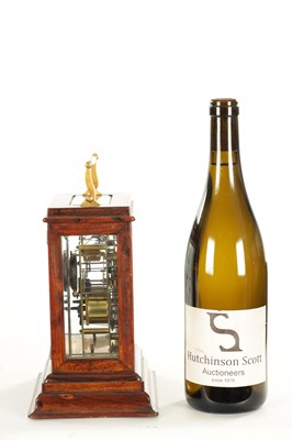 Lot 1094 - HENRY MARC, PARIS. AN EARLY 19TH CENTURY ROSEWOOD CARRIAGE CLOCK WITH RARE ESCAPEMENT