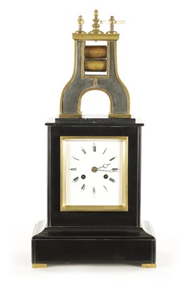 Lot 1152 - A LATE 19TH CENTURY FRENCH INDUSTRIAL MANTEL CLOCK