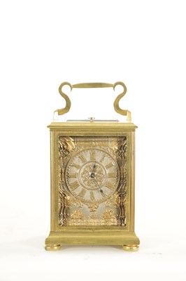 Lot 1199 - BOLVILLER A PARIS. AN EARLY FRENCH REPEATING CARRIAGE CLOCK WITH CHAFF CUTTER ESCAPEMENT