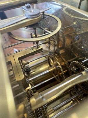 Lot 1199 - BOLVILLER A PARIS. AN EARLY FRENCH REPEATING CARRIAGE CLOCK WITH CHAFF CUTTER ESCAPEMENT