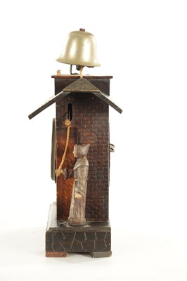 Lot 1117 - A LATE 19TH CENTURY BLACK FOREST AUTOMATION ALARM CLOCK