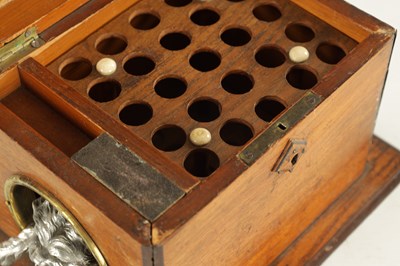 Lot 1306 - A LATE 19TH CENTURY NOVELTY OAK HUMIDOR FORMED AS A DOG KENNEL