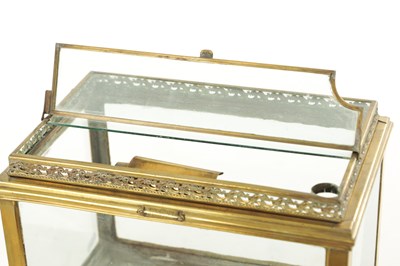 Lot 890 - AN EARLY 20TH CENTURY BRASS CASED VIVARIUM/TERRARIUM