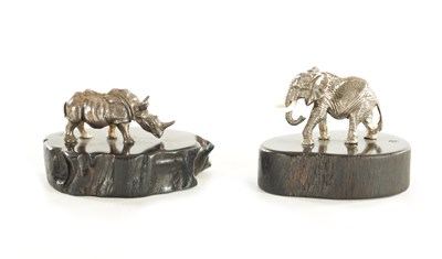 Lot 438 - TWO PATRICK MAVROSS MINIATURE SILVER SCULPTURES