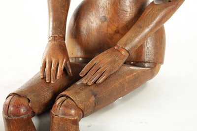 Lot 819 - A GOOD 19TH CENTURY WALNUT LAY FIGURE