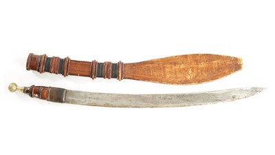 Lot 635 - A 19TH CENTURY AFRICAN MANDINGO LEATHER-CLAD SWORD