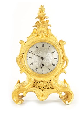 Lot 1089 - BLUNDELL, RED LION STREET. AN ENGLISH REGENCY ORMOLU FUSEE MANTEL CLOCK