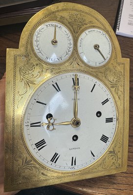 Lot 1053 - HARE, LONDON. A FINE GEORGE III MINIATURE MAHOGANY AND ORMOLU MOUNTED MUSICAL BRACKET CLOCK