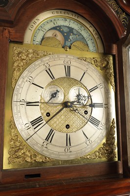 Lot 1055 - JOHN GREENALL, PARR. (ST HELENS). A RARE GEORGE III MUSICAL, YEAR CALENDAR AND TIDAL LONGCASE CLOCK