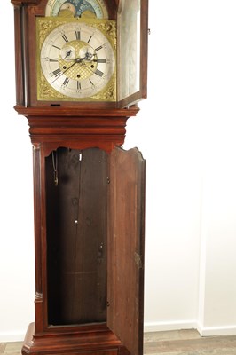 Lot 1055 - JOHN GREENALL, PARR. (ST HELENS). A RARE GEORGE III MUSICAL, YEAR CALENDAR AND TIDAL LONGCASE CLOCK