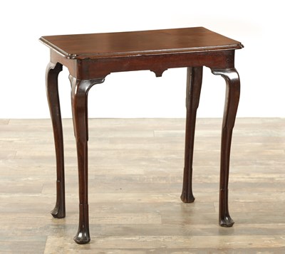 Lot 1374 - A GEORGE I IRISH FIGURED WALNUT SIDE TABLE