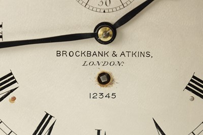 Lot 1128 - BROCKBANK & ATKINS, LONDON. A MID 19TH CENTURY CHAIN DRIVEN FUSEE SHIPS CLOCK.