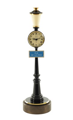 Lot 1172 - A 1960'S LACQUERED BRASS JAEGER NOVELTY ALARM CLOCK