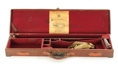 Lot 644 - A 19TH CENTURY SHOTGUN LEATHER BOUND CARRY CASE