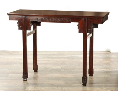 Lot 261 - A GOOD 19TH CENTURY CHINESE HARDWOOD ALTAR TABLE