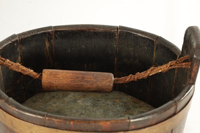 Lot 1347 - A 19TH CENTURY COOPERED OAK BUCKET