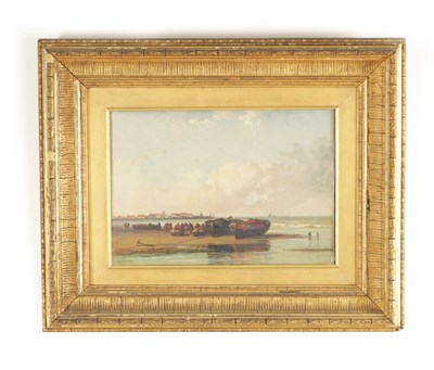 Lot 951 - ARTHUR JOSEPH MEADOWS (1843-1907) OIL ON CANVAS