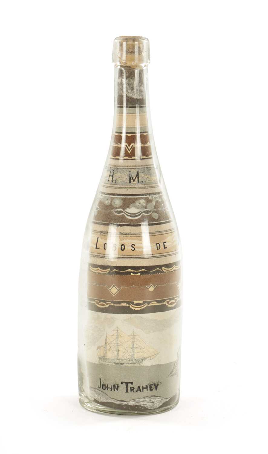 Lot 780 - A RARE LATE 19TH CENTURY AMERICAN COMMEMORATIVE COLOURED GUANO FILLED BOTTLE