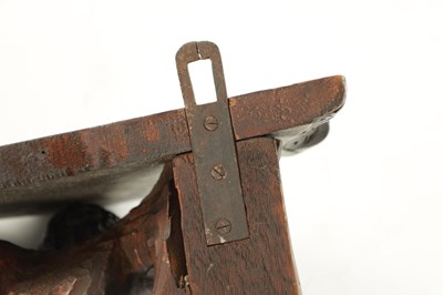 Lot 1316 - A 19TH CENTURY CARVED WALNUT ITALIAN BLACKAMOOR WALL BRACKET