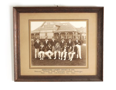 Lot 755 - A 1931 DERYSHIRE COUNTY CRICKET TEAM PHOTOGRAPH