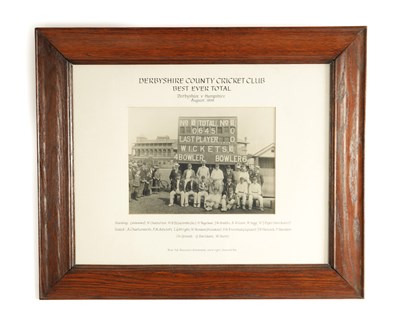 Lot 752 - A DERBYSHIRE COUNTY CRICKET CLUB BEST EVER TOTAL TEAM PHOTOGRAPH