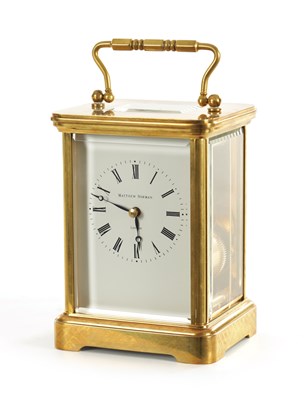 Lot 1178 - A 20TH CENTURY CARRIAGE CLOCK BY MATHEW NORMAN, LONDON.