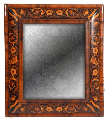 Lot 815 - A WILLIAM AND MARY MARQUETRY CUSHION FRAMED...