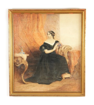 Lot 1015 - HENRY WARREN (1794-1879) A 19TH CENTURY FULL LENGTH PORTRAIT WATERCOLOUR