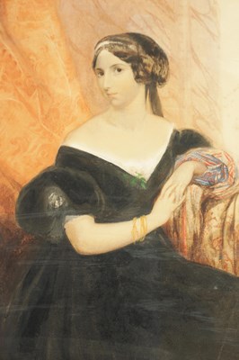 Lot 1015 - HENRY WARREN (1794-1879) A 19TH CENTURY FULL LENGTH PORTRAIT WATERCOLOUR