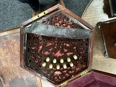 Lot 425 - A LACHENAL & CO. CONCERTINA RETAILED BY THOMAS DAWKINS, LONDON