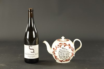Lot 262 - A RARE 18TH CENTURY LEEDS CREAMWARE TEAPOT