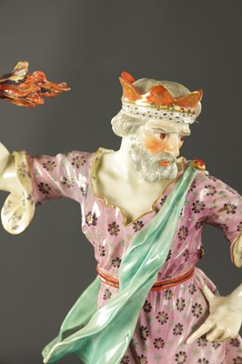 Lot 349 - A LARGE PAIR OF MID 18TH CENTURY DERBY PORCELAIN FIGURE GROUPS