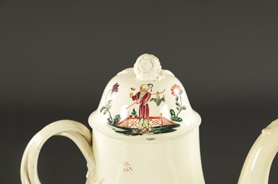 Lot 340 - AN 18TH CENTURY LEEDS CREAMWARE COFFEE POT