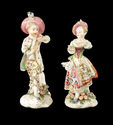 Lot 146 - A PAIR OF 18TH CENTURY BOW FIGURES