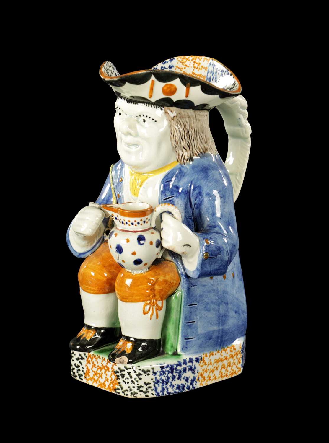 Lot 303 - A GOOD EARLY 19TH CENTURY YORKSHIRE TOBY JUG