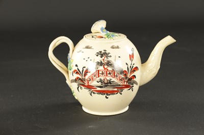 Lot 304 - AN 18TH CENTURY LEEDS CREAMWARE TEAPOT