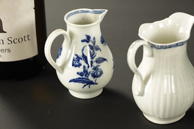 Lot 177 - A SELECTION OF FOUR 18TH CENTURY WORCESTER JUGS
