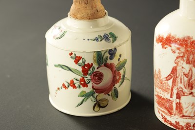 Lot 399 - TWO 18TH CENTURY LEEDS CREAMWARE TEA CADDY'S