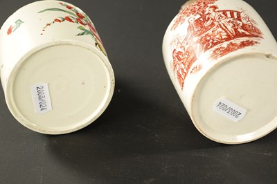 Lot 399 - TWO 18TH CENTURY LEEDS CREAMWARE TEA CADDY'S