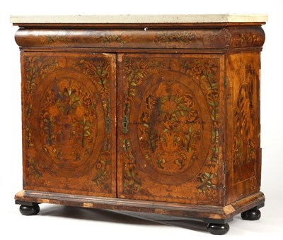 Lot 823 - A WILLIAM AND MARY FLORAL MARQUETRY INLAID...