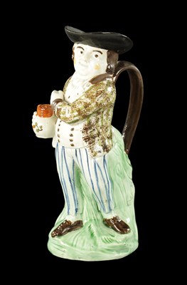 Lot 94 - A RARE LATE 18TH CENTURY STAFFORDSHIRE TOBY JUG