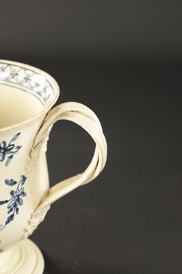 Lot 48 - A RARE LATE 18TH CENTURY LEEDS CREAMWARE LOVING CUP DATED 1780